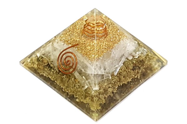Serpentine Selenite Orgone Pyramid Reiki EMF Protection Pyramid,Reiki Chakras Aura Energy - Image 6