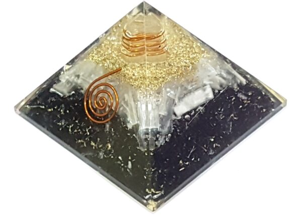 Tourmaline & Selenite Super Protection Reiki Orgone Pyramid, Powerful protection Combination Natural Stone, Metaphysical Healing Energy - Image 3