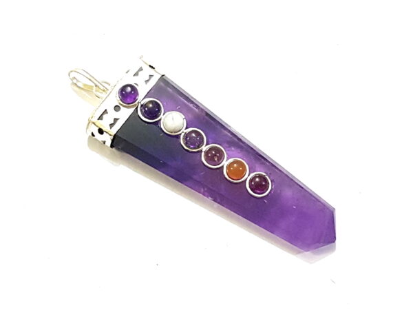 50 Natural Stones Pendant 7 Chakra Pendant Healing Crystal Reiki - Image 13