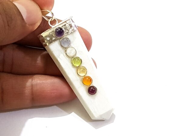 50 Natural Stones Pendant 7 Chakra Pendant Healing Crystal Reiki - Image 11