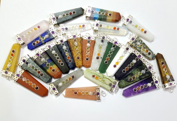 50 Natural Stones Pendant 7 Chakra Pendant Healing Crystal Reiki - Image 10