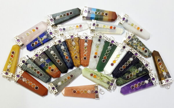 50 Natural Stones Pendant 7 Chakra Pendant Healing Crystal Reiki - Image 9