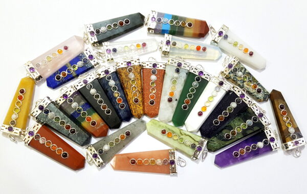 50 Natural Stones Pendant 7 Chakra Pendant Healing Crystal Reiki - Image 8