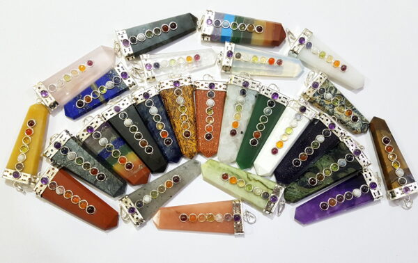 50 Natural Stones Pendant 7 Chakra Pendant Healing Crystal Reiki - Image 7