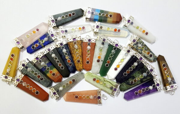 50 Natural Stones Pendant 7 Chakra Pendant Healing Crystal Reiki - Image 6