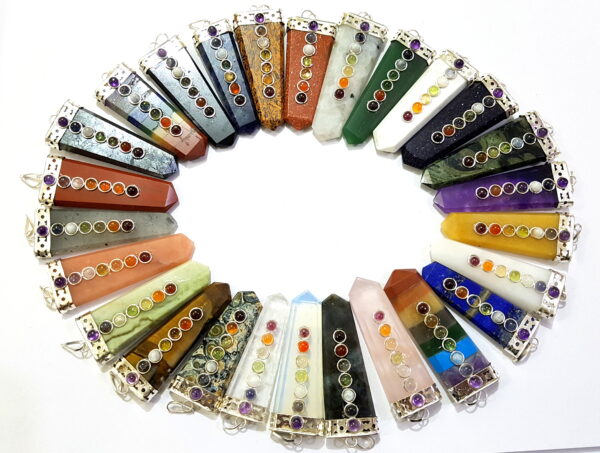 50 Natural Stones Pendant 7 Chakra Pendant Healing Crystal Reiki - Image 5