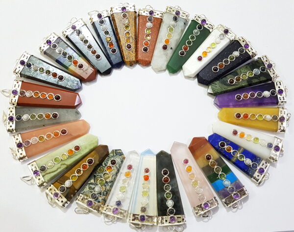 50 Natural Stones Pendant 7 Chakra Pendant Healing Crystal Reiki - Image 4