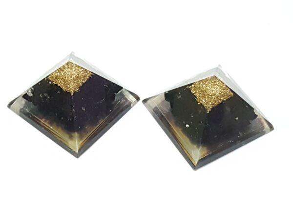 Black Tourmaline EMF Protection Small Orgone healing energy reiki chakra natural stone organite orgone pyramid beautiful and powerful aura - Image 2