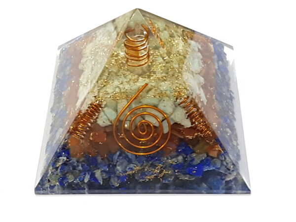 Lapis Lazuli,Carnelian & Green Aventurine Super Combination Orgone powerful Energy Luck Booster Charm Prosperity Pyramid Reiki Copper Orgone - Image 8