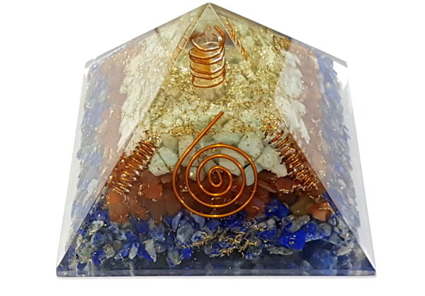 Lapis Lazuli,Carnelian & Green Aventurine Super Combination Orgone powerful Energy Luck Booster Charm Prosperity Pyramid Reiki Copper Orgone