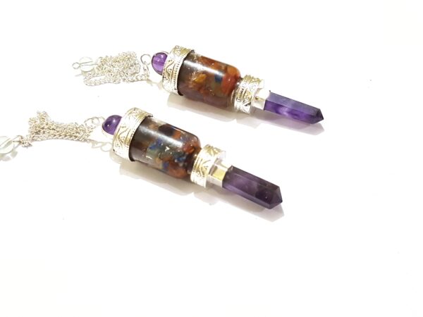 7 chakra amethyst point amethyst sphere chakra stone bottle pendulum - Image 3