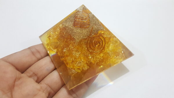 Citrine wealth prosperity emf protection aura energy pyramid - Image 3