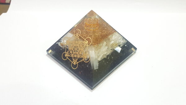 Metatron Cube 7 Chakra Black Tourmaline & Selenite Super Healing Crystal Quartz  EMF Protection Pyramid - Image 3