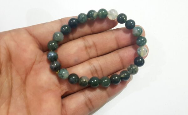 Green Moss Agate Bracelet Natural Stone Bracelet - Image 4