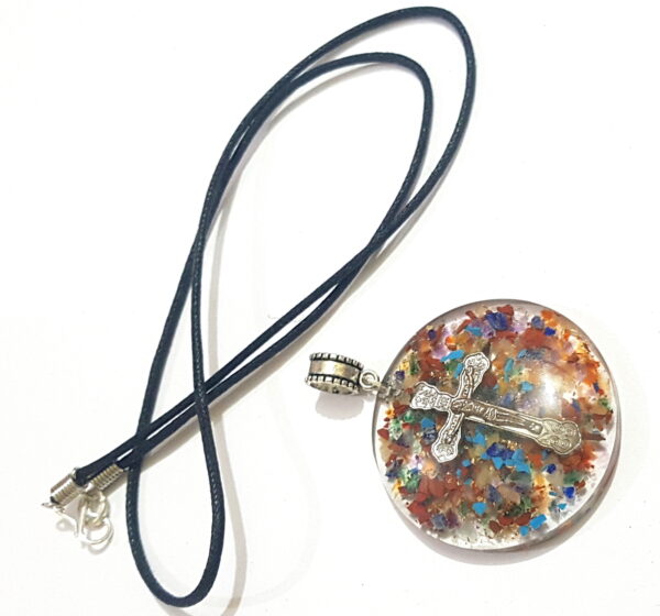 Jesus Christ Orgone 7 Chakra Pendant Real Stones and Jesus Christ Symbol Pendant - Image 8