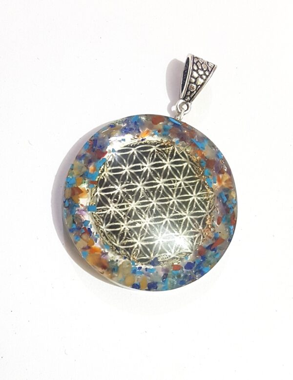 Chakra Energy Flower Of Life Crystal Healing Reiki Orgone Pendant, 1X chakra Pendant - Image 7