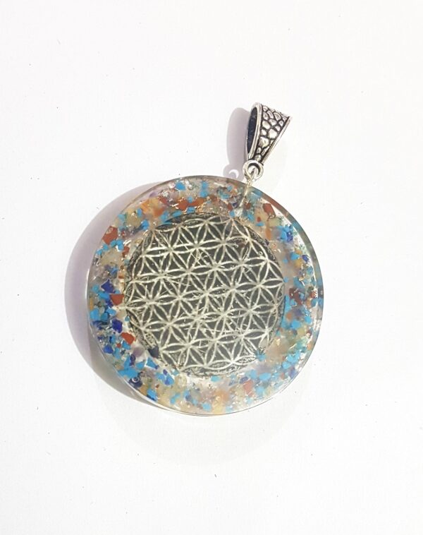 Chakra Energy Flower Of Life Crystal Healing Reiki Orgone Pendant, 1X chakra Pendant - Image 8