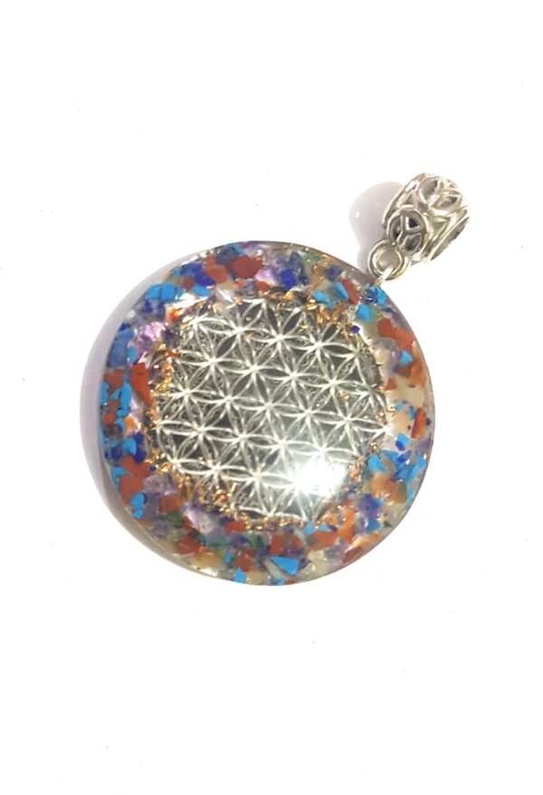 Chakra Energy Flower Of Life Crystal Healing Reiki Orgone Pendant, 1X chakra Pendant - Image 9