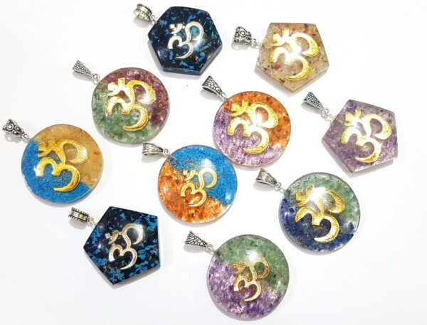 OM Symbol Orgone Pendants Lot of 10 Pendant, Sacred Symbol, Divine Protection, Spiritual Healing, Reiki Orgone Pendant