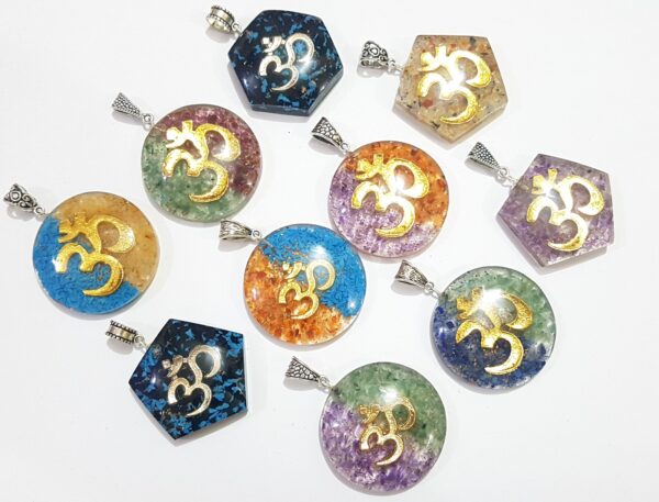 OM Symbol Orgone Pendants Lot of 10 Pendant, Sacred Symbol, Divine Protection, Spiritual Healing, Reiki Orgone Pendant - Image 2