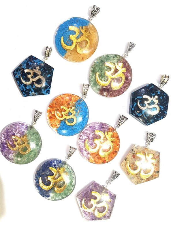 OM Symbol Orgone Pendants Lot of 10 Pendant, Sacred Symbol, Divine Protection, Spiritual Healing, Reiki Orgone Pendant - Image 6