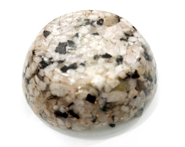 White Rainbow Moonstone Healing Chakra Orgone Candle Holder, Orgone, Meditation Reiki Healing Spiritual Protection Aura Energy Stone Holder - Image 4