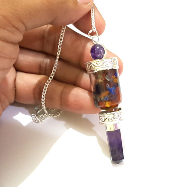 7 chakra amethyst point amethyst sphere chakra stone bottle pendulum