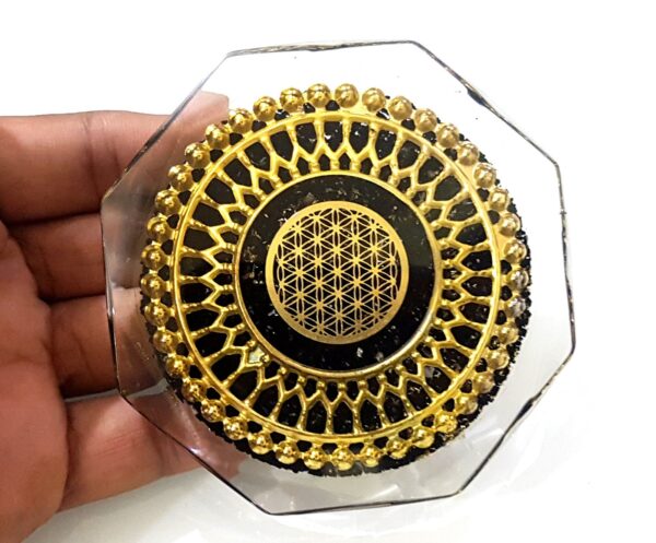 Agate Coaster- mini charging plate reiki infused EMF protection tea coaster