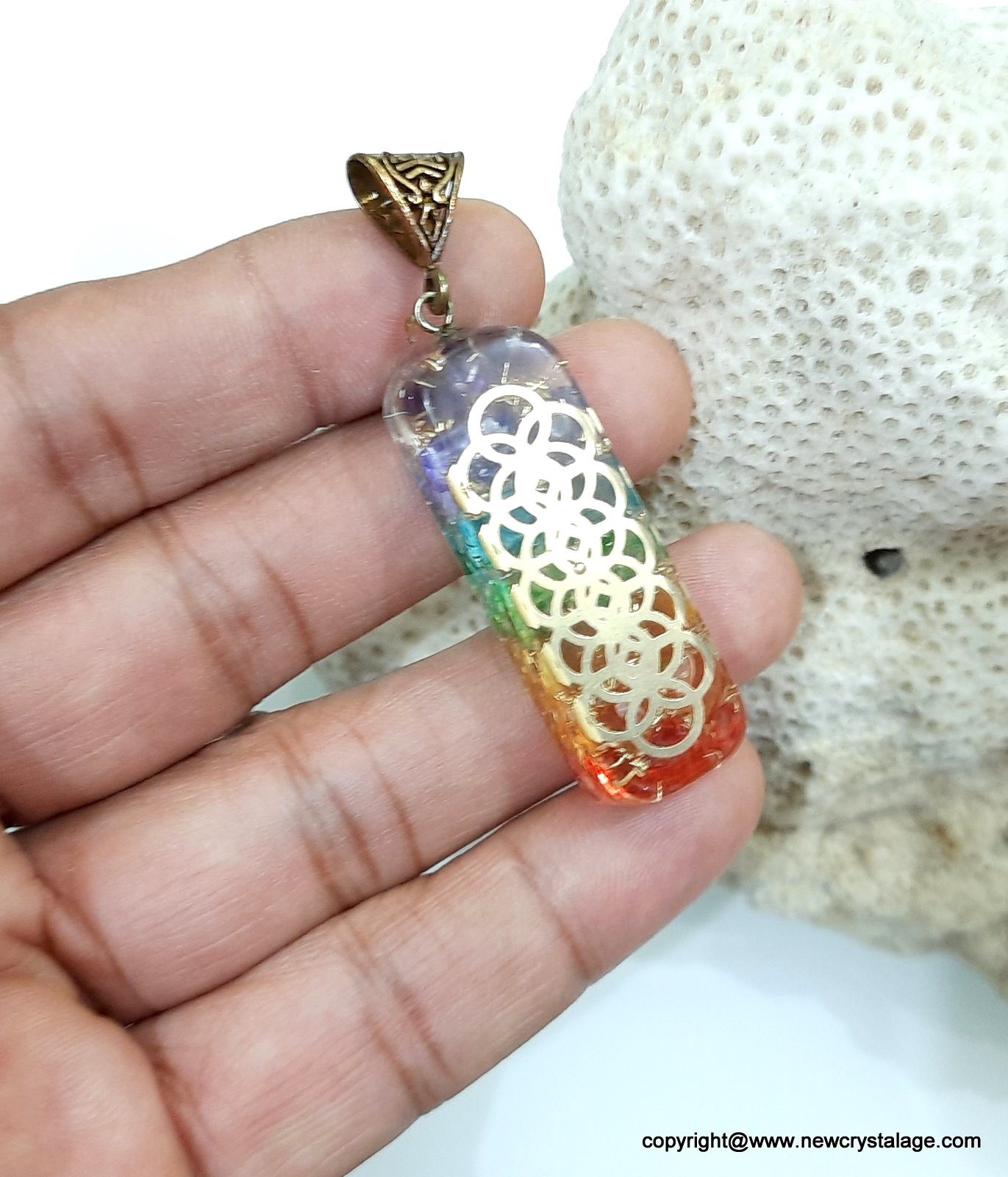 1x Reiki Healing Energy Crystal Angel Prayed Chakra Pendant For Necklace Making