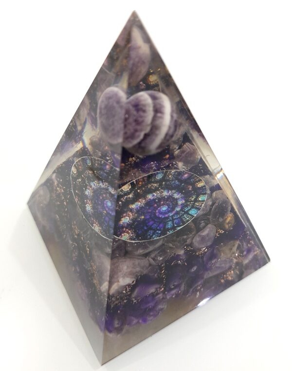 Agate crystal Nubian orgonite Pyramid Amethyst Floating Sphere Pyramid - Image 2