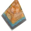 Citrine Black tourmaline & blue Crystal Aura Cleansing Protection Orgone Pyramid - Image 5