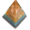 Citrine Black tourmaline & blue Crystal Aura Cleansing Protection Orgone Pyramid - Image 6