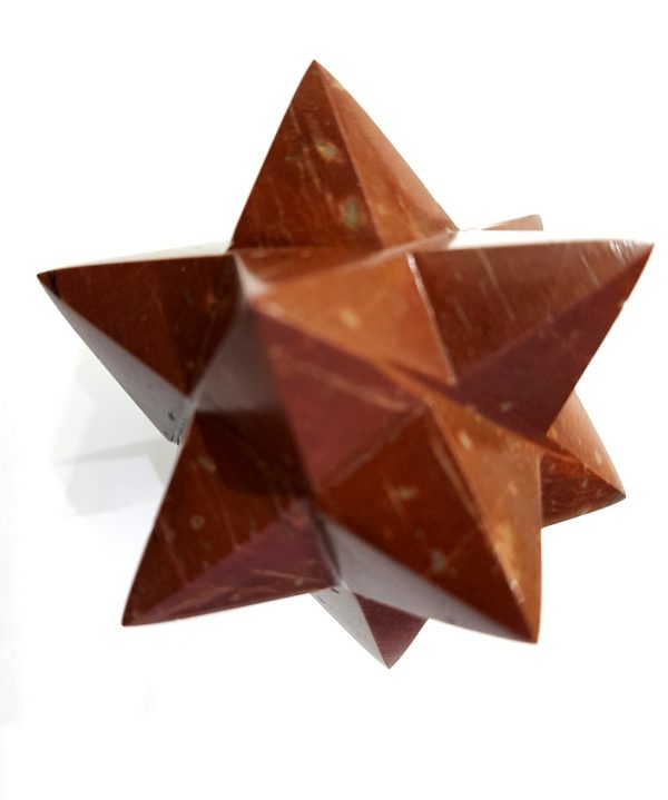 Natural Red Jasper Healing Stone Star Chakra Star 12 points 5 faceted point