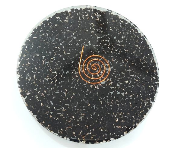 Black Tourmaline Natural Coaster Healing Reiki Meditation Stone - Image 4