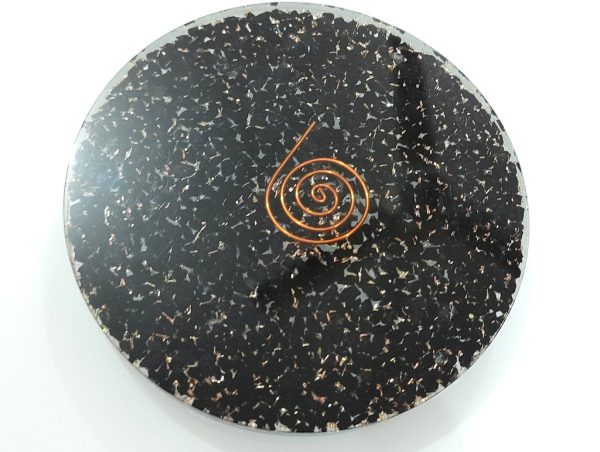 Black Tourmaline Natural Coaster Healing Reiki Meditation Stone - Image 6