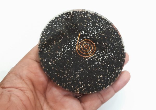 Black Tourmaline Natural Coaster Healing Reiki Meditation Stone