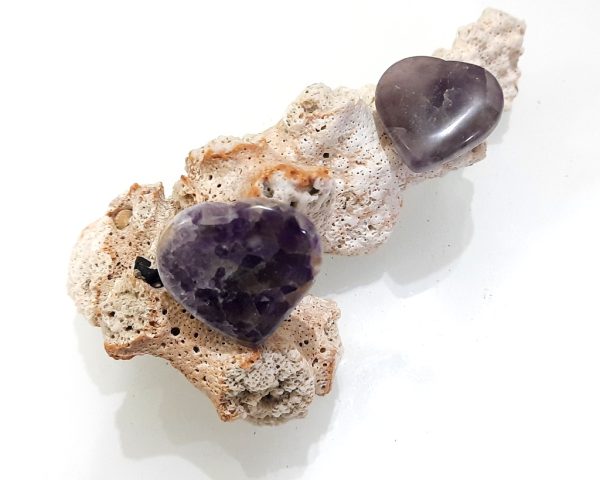 AMETHYST Palm stone chakra heart reiki healing meditation - Image 7