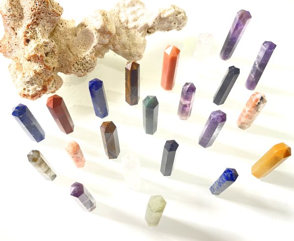Mix lot of 50 stone natural points healing reiki chakra wands - Image 2