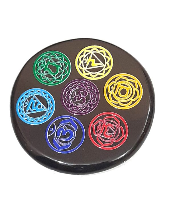 Black Tourmaline Reiki Signs Embossed Coaster with Wooden Box - Image 6