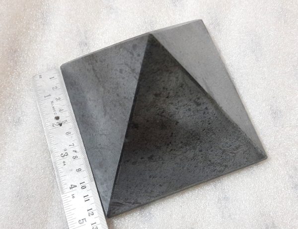 Big Hematite Pyramid 5 inches Positive Energy Chakra Balancing Pyramid Stability - Image 15