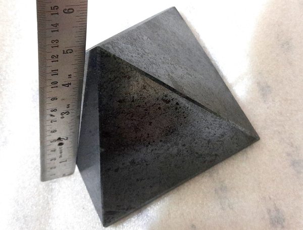 Big Hematite Pyramid 5 inches Positive Energy Chakra Balancing Pyramid Stability - Image 16