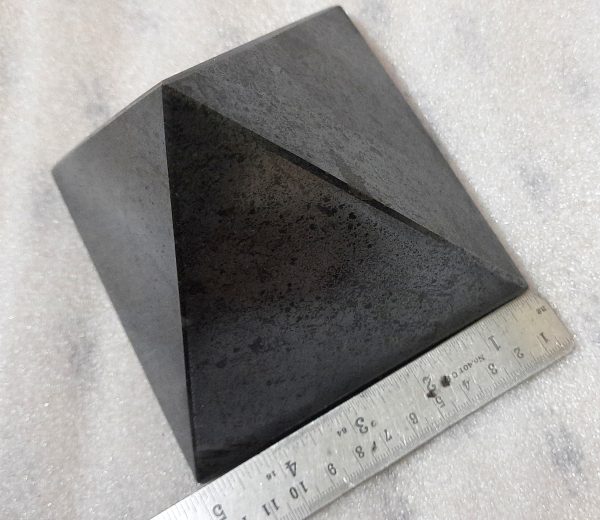 Big Hematite Pyramid 5 inches Positive Energy Chakra Balancing Pyramid Stability - Image 17