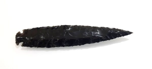 7 Inches Big Black Obsidian Arrowhead - Image 5