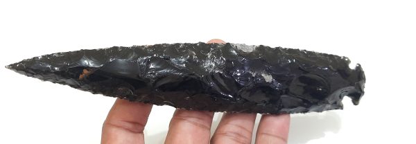 7 Inches Big Black Obsidian Arrowhead - Image 7