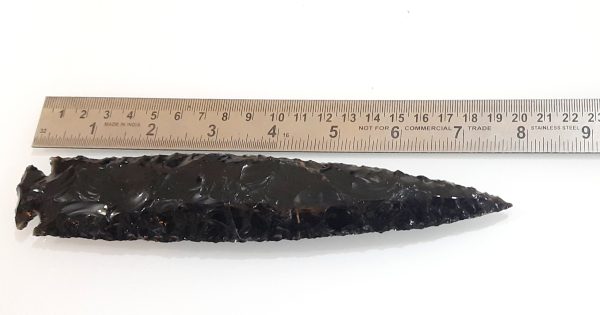 SET OF 2 AGATE AND OBSIDIAN ARROWHEAD 8 INCHES EACH - Image 6