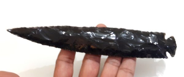 SET OF 2 AGATE AND OBSIDIAN ARROWHEAD 8 INCHES EACH - Image 8