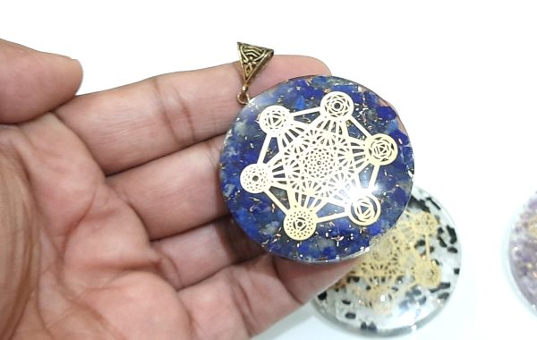 NATURAL ORGONE METATRON CUBE PENDANTS SET OF 3 - Image 5