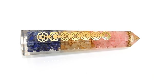 Chakra emf protection 5g protection wand with natural stones - Image 5