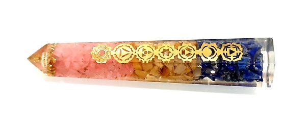 Chakra emf protection 5g protection wand with natural stones - Image 4