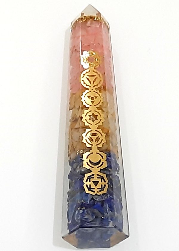 Chakra emf protection 5g protection wand with natural stones - Image 2